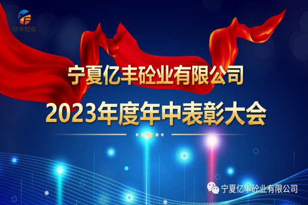 宁夏亿丰砼业有限公司2023年度年中优秀表彰大会